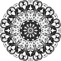 mandalas målarbok sidor, dekorativ rund prydnad i blomform, orientalisk vektor, anti-stress terapimönster, väv designelement, yoga logotyper vektor