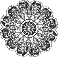 mandalas målarbok sidor, dekorativ rund prydnad i blomform, orientalisk vektor, anti-stress terapimönster, väv designelement, yoga logotyper vektor