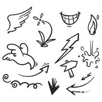 Sammlung handgezeichnetes Doodle-Element für Ihren Designzweck-Vektor vektor