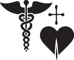 medicinsk symbol silhuett illustration vektor