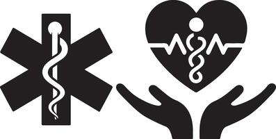 medicinsk symbol silhuett illustration vektor