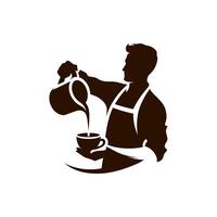 kaffe logotyp för kaféer och märken vektor