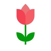 schön rot Tulpe Symbol. vektor