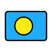 einfach Palau Flagge Symbol. vektor