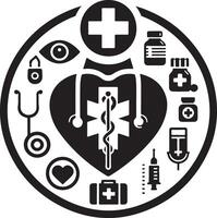 medicinsk symbol silhuett illustration vektor