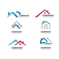 Immobilien-Logo-Vorlage vector.abstraktes Haussymbol vektor