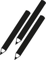 tre svart och vit pennor vektor