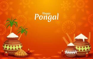 glad pongal bakgrund vektor