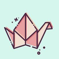 Symbol Origami. verbunden zu Japan Symbol. mb Stil. einfach Design Illustration. vektor