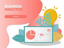 Konzept der Datenanalyse. kann für Webbanner, Infografiken verwendet werden. vektor