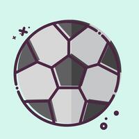 ikon fotboll. relaterad till fotboll symbol. mbe stil. enkel design illustration vektor