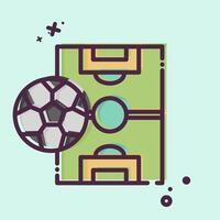 ikon sport fält. relaterad till fotboll symbol. mbe stil. enkel design illustration vektor