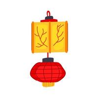 japanisch Chinesisch Lampe Karikatur Illustration vektor