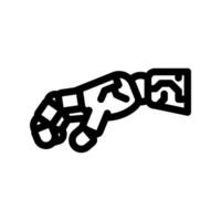 Griff Roboter Hand Geste Linie Symbol Illustration vektor