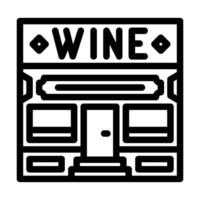 Wein Bar Straße Cafe Linie Symbol Illustration vektor