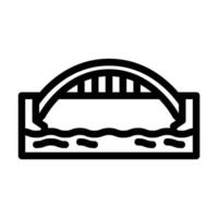 Bogen Brücke Linie Symbol Illustration vektor