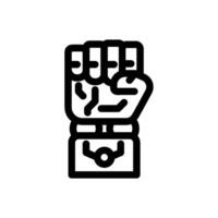 Faust Roboter Hand Geste Linie Symbol Illustration vektor