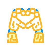 Liebe Roboter Hand Geste Farbe Symbol Illustration vektor