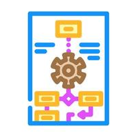 Prozess Modellieren Analytiker Farbe Symbol Illustration vektor