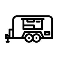 Essen LKW Straße Cafe Linie Symbol Illustration vektor