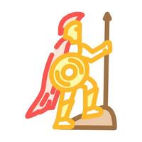 Krieger Sparta Farbe Symbol Illustration vektor