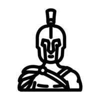 Gladiator uralt Soldat Linie Symbol Illustration vektor