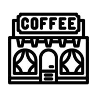 Kaffeehaus Straße Cafe Linie Symbol Illustration vektor