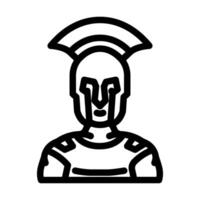 Gladiator Soldat römisch griechisch Linie Symbol Illustration vektor