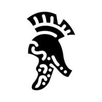 Helm Sparta Krieger Glyphe Symbol Illustration vektor