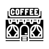 Kaffeehaus Straße Cafe Glyphe Symbol Illustration vektor