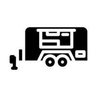 Essen LKW Straße Cafe Glyphe Symbol Illustration vektor