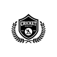Kricket Logo oder Fußball Verein Zeichen Abzeichen. vektor