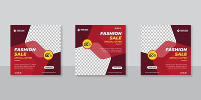 minimalistisches Werbe-Quadrat-Web-Banner für Social-Media-Modeverkauf