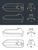 livbåt ritningar illustrationer vektor