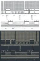 Förderer Linien zum Lagerhäuser vektor