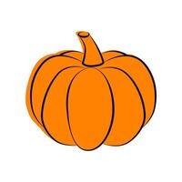 Kürbis Linie Symbol. Kürbis zum Halloween oder das Erntedankfest. eben Orange Symbol zum Apps und Websites vektor