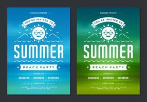 sommar fest design affisch eller flygblad natt klubb händelse modern typografi vektor