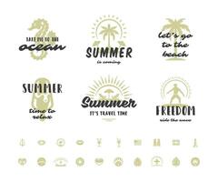 Sommer- Ferien Typografie inspirierend Zitate Design zum Plakate oder Bekleidung vektor