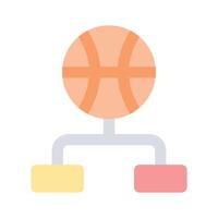 basketboll, sporter tillbehör, spel strategi ikon design vektor