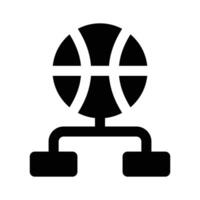 basketboll, sporter tillbehör, spel strategi ikon design vektor