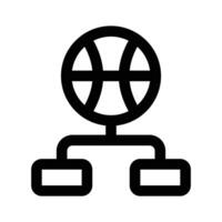 Basketball, Sport Zubehörteil, Spiel Strategie Symbol Design vektor