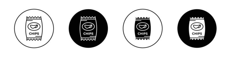 Chips Symbol einstellen vektor