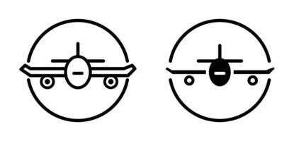 Flugzeug Symbol einstellen vektor