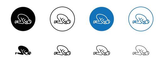 sujud Symbol einstellen vektor