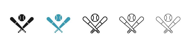 Baseball Symbol einstellen vektor