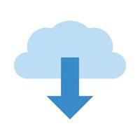 Cloud-Download flaches Symbol vektor