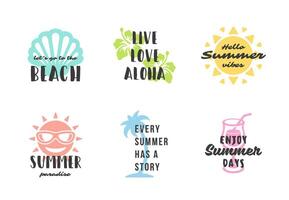 Sommer- Ferien Typografie inspirierend Zitate oder Sprüche Design vektor