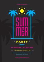 Sommer- Party Poster oder Flyer Design Vorlage modern Stil. vektor