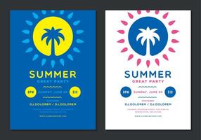 Sommer- Party Poster oder Flyer Design Vorlage modern sauber Stil. vektor