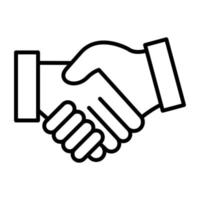 Symbol für die Handshake-Linie vektor